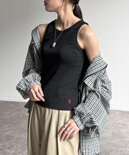 CPCM(シーピーシーエム)の「アメスリタンク(タンクトップ・レディース・ブラック/ブラウン/ホワイト/ブラック系その他・FREE)」の8枚目の写真