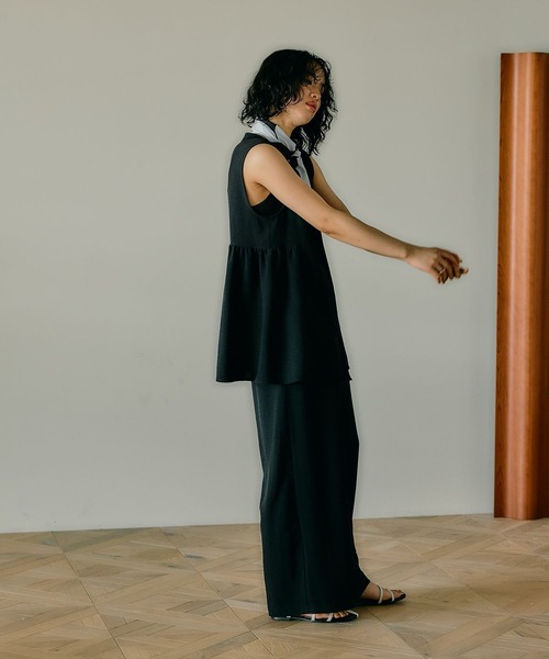 LEPSIM(レプシィム)の「《リネンライクドライシリーズ》リネンライク切り替えベスト 243500(その他アウター・レディース・アイボリー/カーキ/ブラック/ベージュ/グリーン系その他/ブラウン/チャコールグレー・FREE)」の18枚目の写真