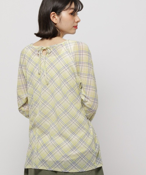 niko and...(ニコアンド)の「2WAYメッシュプルオーバー(Tシャツ/カットソー・レディース・イエロー/クリーム/ブルー/オフホワイト・FREE)」の4枚目の写真