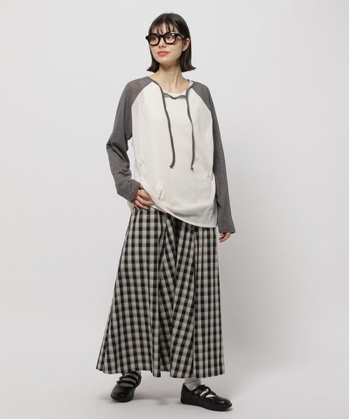 niko and...(ニコアンド)の「2WAYメッシュプルオーバー(Tシャツ/カットソー・レディース・イエロー/クリーム/ブルー/オフホワイト・FREE)」の7枚目の写真