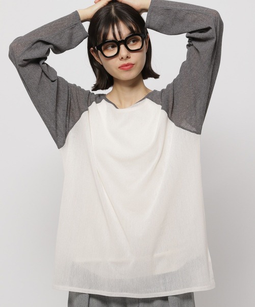 niko and...(ニコアンド)の「2WAYメッシュプルオーバー(Tシャツ/カットソー・レディース・イエロー/クリーム/ブルー/オフホワイト・FREE)」の8枚目の写真