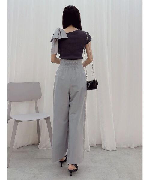 MERCURYDUO（マーキュリーデュオ）の「ピンストライプコルセットタックパンツ（その他パンツ・レディース・ライトグレー/チャコールグレー・SMALL/MEDIUM）」の6枚目の写真