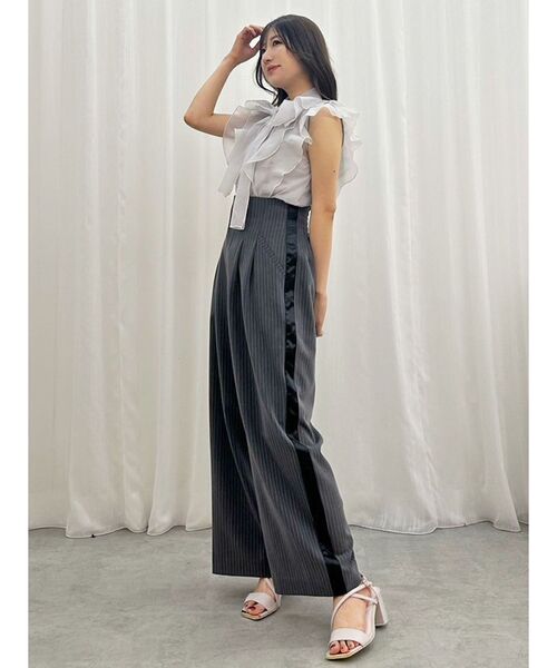 MERCURYDUO（マーキュリーデュオ）の「ピンストライプコルセットタックパンツ（その他パンツ・レディース・ライトグレー/チャコールグレー・SMALL/MEDIUM）」の14枚目の写真