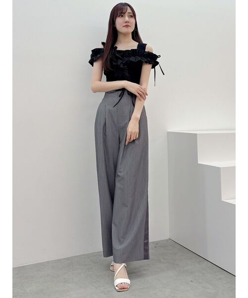 MERCURYDUO（マーキュリーデュオ）の「ピンストライプコルセットタックパンツ（その他パンツ・レディース・ライトグレー/チャコールグレー・SMALL/MEDIUM）」の16枚目の写真