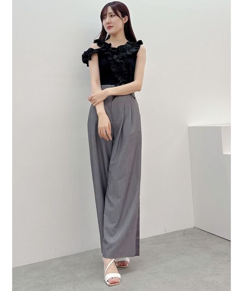 MERCURYDUO（マーキュリーデュオ）の「ピンストライプコルセットタックパンツ（その他パンツ・レディース・ライトグレー/チャコールグレー・SMALL/MEDIUM）」の18枚目の写真