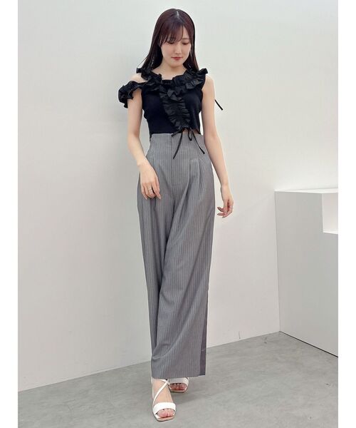 MERCURYDUO（マーキュリーデュオ）の「ピンストライプコルセットタックパンツ（その他パンツ・レディース・ライトグレー/チャコールグレー・SMALL/MEDIUM）」の19枚目の写真