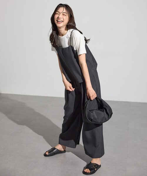 セール】【2SET/洗濯機可】テックリネンキャミソール×パンツ