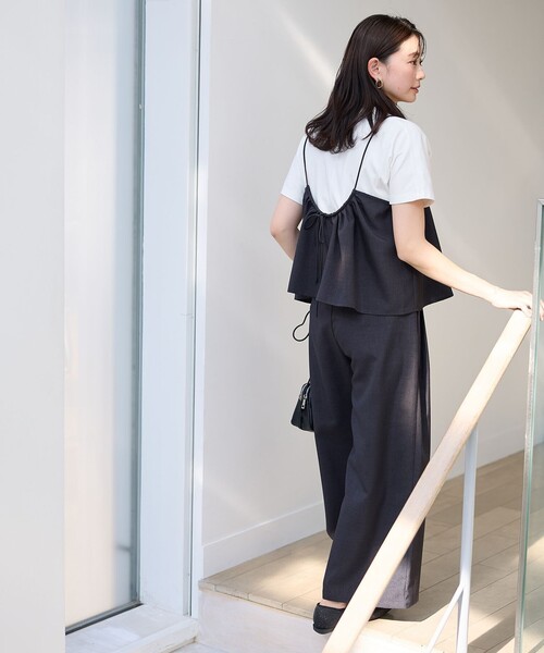 【処分セール】Beige. 半袖パンツセットアップ／サイズ2／ブラック 処分セール】Beige. 半袖パンツセットアップ／サイズ2／ブラック