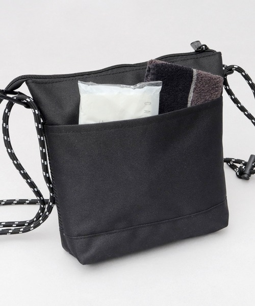 GERRY（ジェリー）の「撥水加工 リサイクルポリエステル（REPREVE） フロントメッシュポケット サコッシュ ミニショルダーバッグ（ショルダーバッグ・メンズ・マルチ/ブラック/ベージュ/グレー・FREE）」の19枚目の写真