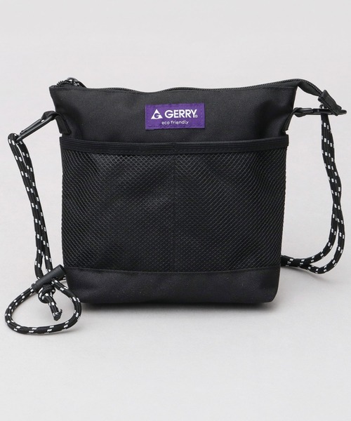 GERRY（ジェリー）の「撥水加工 リサイクルポリエステル（REPREVE） フロントメッシュポケット サコッシュ ミニショルダーバッグ（ショルダーバッグ・メンズ・マルチ/ブラック/ベージュ/グレー・FREE）」の13枚目の写真