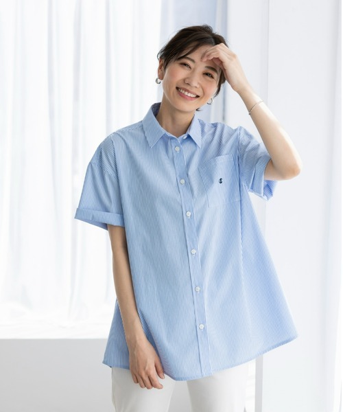 Champion（チャンピオン）の「＜champion/UNDOVE＞【UVカット/イージーケア/接触冷感ウォッシャブル/しわになりにくい/シャツ/サマーシャツ/衿シャツ/チャンピオン/お手軽シャツイージーケアシャツ（シャツ/ブラウス・レディース・ブルー系その他/イエロー/ホワイト・MEDIUM/LARGE/X-LARGE）」の18枚目の写真