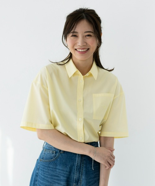 Champion（チャンピオン）の「＜champion/UNDOVE＞【UVカット/イージーケア/接触冷感ウォッシャブル/しわになりにくい/シャツ/サマーシャツ/衿シャツ/チャンピオン/お手軽シャツイージーケアシャツ（シャツ/ブラウス・レディース・ブルー系その他/イエロー/ホワイト・MEDIUM/LARGE/X-LARGE）」の14枚目の写真