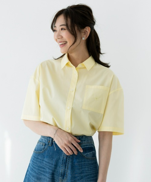Champion（チャンピオン）の「＜champion/UNDOVE＞【UVカット/イージーケア/接触冷感ウォッシャブル/しわになりにくい/シャツ/サマーシャツ/衿シャツ/チャンピオン/お手軽シャツイージーケアシャツ（シャツ/ブラウス・レディース・ブルー系その他/イエロー/ホワイト・MEDIUM/LARGE/X-LARGE）」の22枚目の写真