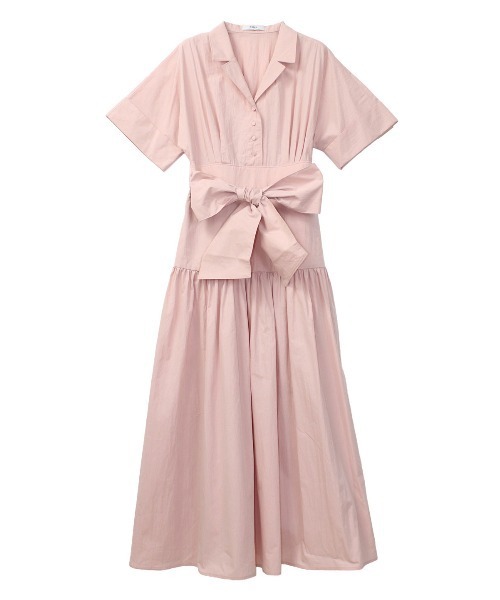 セール】ウエストリボンシャツワンピース（ワンピース）｜COEL（コエル