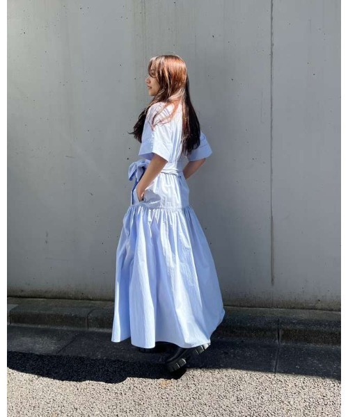 セール】ウエストリボンシャツワンピース（ワンピース）｜COEL（コエル