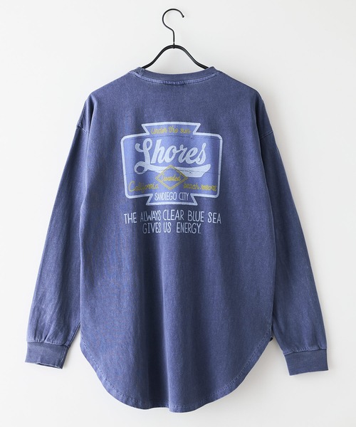 UNDERWRAPS(アンダーラップス)の「【UNDER WRAPS/アンダーラップス】ピグメント加工 バックプリントロンT(Tシャツ/カットソー・レディース・ネイビー/ブラック・LARGE/MEDIUM)」の9枚目の写真