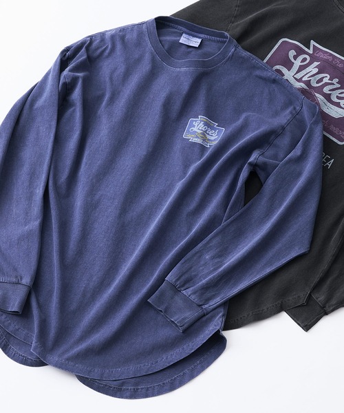 UNDERWRAPS(アンダーラップス)の「【UNDER WRAPS/アンダーラップス】ピグメント加工 バックプリントロンT(Tシャツ/カットソー・レディース・ネイビー/ブラック・LARGE/MEDIUM)」の11枚目の写真
