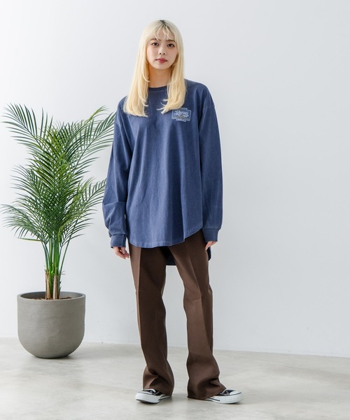 UNDERWRAPS(アンダーラップス)の「【UNDER WRAPS/アンダーラップス】ピグメント加工 バックプリントロンT(Tシャツ/カットソー・レディース・ネイビー/ブラック・LARGE/MEDIUM)」の22枚目の写真