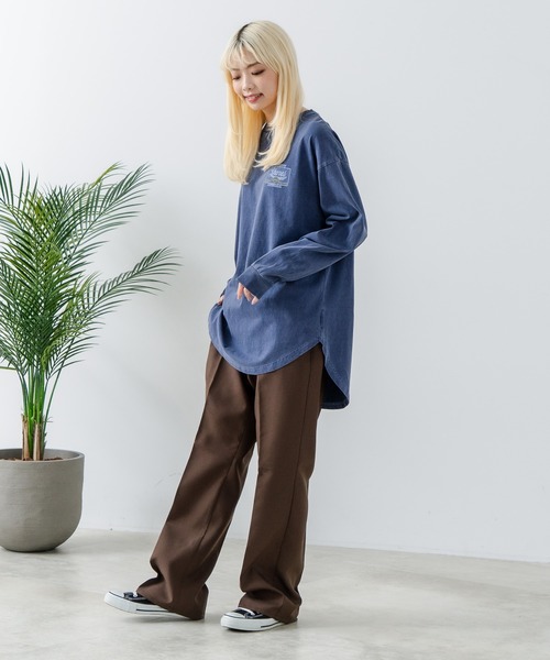 UNDERWRAPS(アンダーラップス)の「【UNDER WRAPS/アンダーラップス】ピグメント加工 バックプリントロンT(Tシャツ/カットソー・レディース・ネイビー/ブラック・LARGE/MEDIUM)」の20枚目の写真