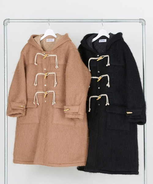 DISCOVERED（ディスカバード）の「mj10643-DEVILS EAR HOODIE SHAGGY DUFFLE COAT ダッフルコート（ダッフルコート・メンズ・ベージュ/ブラック・1/3）」の15枚目の写真