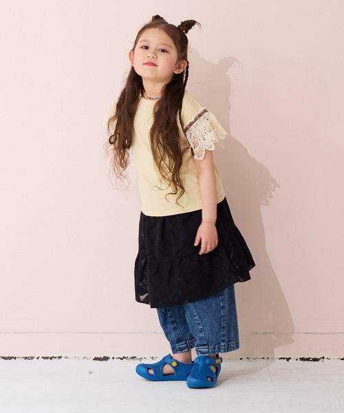 MARKEY'S（マーキーズ）の「レースフリルスカート（スカート・キッズ・ワインレッド/ブラック/オフホワイト・S/M/L/LL）」の10枚目の写真