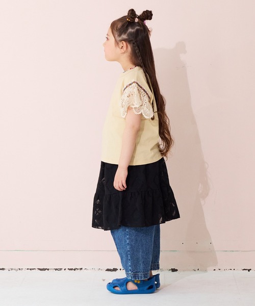 MARKEY'S（マーキーズ）の「レースフリルスカート（スカート・キッズ・ワインレッド/ブラック/オフホワイト・S/M/L/LL）」の12枚目の写真