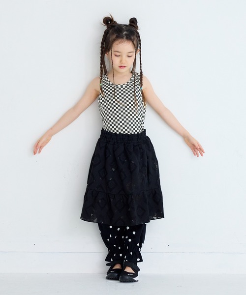 MARKEY'S（マーキーズ）の「レースフリルスカート（スカート・キッズ・ワインレッド/ブラック/オフホワイト・S/M/L/LL）」の6枚目の写真