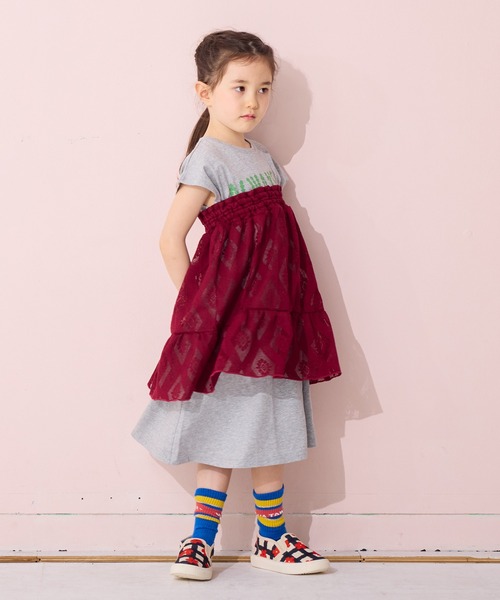 MARKEY'S（マーキーズ）の「レースフリルスカート（スカート・キッズ・ワインレッド/ブラック/オフホワイト・S/M/L/LL）」の16枚目の写真