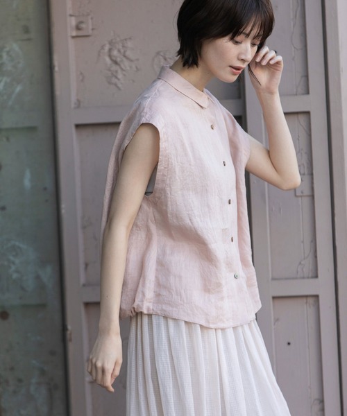 Munich｜22SS ローズピンク 60sフレンチリネンビッグシャツ Munich（ミューニック）の「60sライトフレンチリネンビッグ