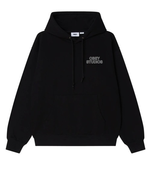 OBEY（オベイ）の「OBEY OBEY STUDIOS PALETTE（オベイ スタジオ パレット プルオーバー）（パーカー・メンズ・ベージュ系/ブラック・MEDIUM/LARGE/X-LARGE）」の3枚目の写真