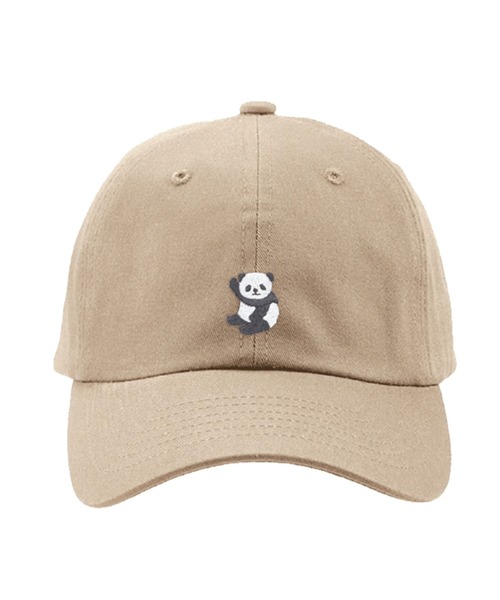 セール】3B38 ワンポイント パンダ 刺繍 コットンキャップ