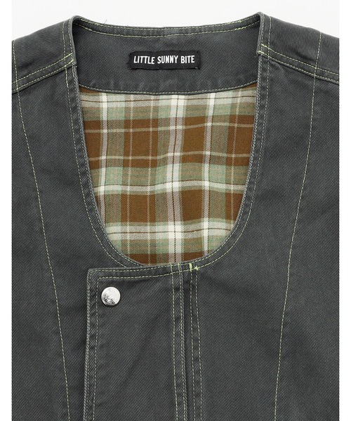 Little sunny bite(リトルサニーバイト)の「【8】【it】【Little sunny bite】twill vest(ベスト・レディース・ピンク/ブルー/ブラック・MEDIUM/SMALL)」の6枚目の写真