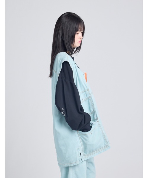 Little sunny bite(リトルサニーバイト)の「【8】【it】【Little sunny bite】twill vest(ベスト・レディース・ピンク/ブルー/ブラック・MEDIUM/SMALL)」の14枚目の写真