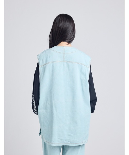 Little sunny bite(リトルサニーバイト)の「【8】【it】【Little sunny bite】twill vest(ベスト・レディース・ピンク/ブルー/ブラック・MEDIUM/SMALL)」の15枚目の写真