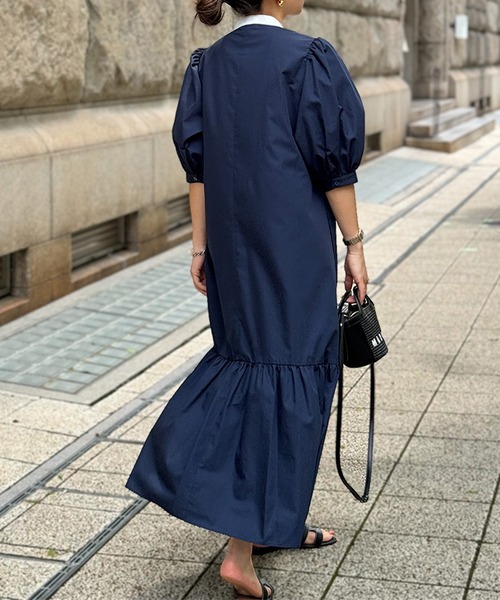 ST.ROONEY（セントルーニー）の「ボウタイティアードワンピース【低身長・小柄女性向け】（ワンピース・レディース・ブラック/ネイビー/ベージュ・XS）」の19枚目の写真