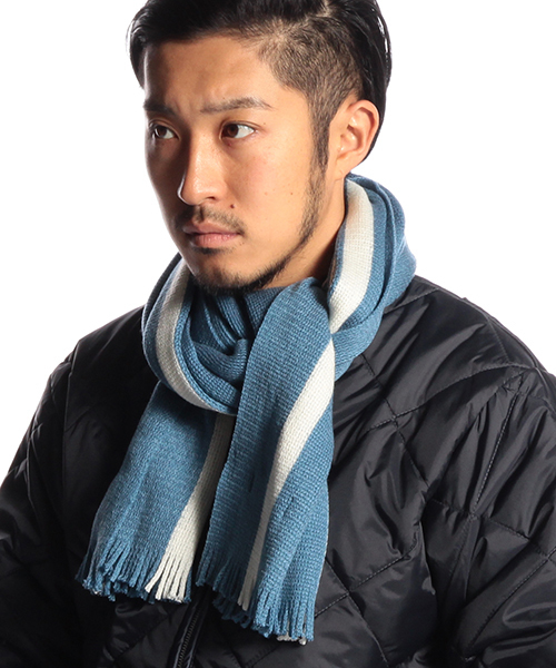 B:MING by BEAMS(ビーミングバイビームス)の「ビーミング by ビームス / アイビーマフラー(マフラー・メンズ・ワイン/グリーン/サックスブルー/ネイビー・ONE SIZE)」の3枚目の写真
