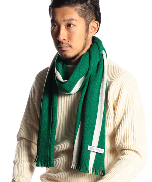 B:MING by BEAMS(ビーミングバイビームス)の「ビーミング by ビームス / アイビーマフラー(マフラー・メンズ・ワイン/グリーン/サックスブルー/ネイビー・ONE SIZE)」の1枚目の写真