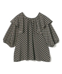 セール】ポリエステルレーヨンカラミ タックスリーブブラウス（シャツ