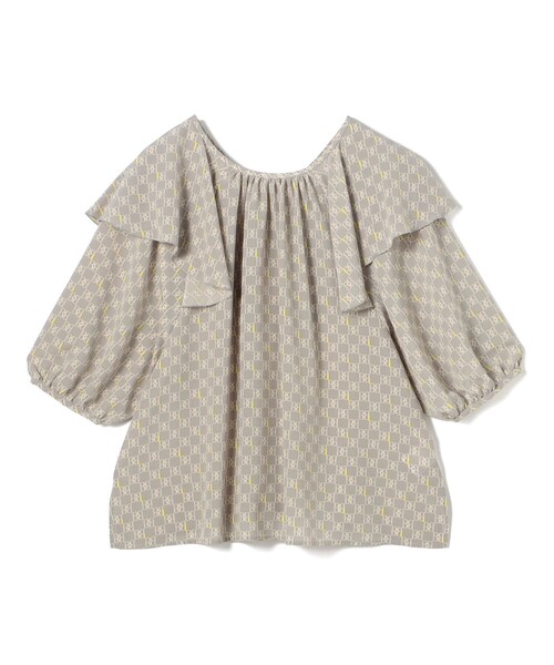 BALLSEY(ボールジィ)の「BBタイポグラフィプリント フロンタブルブラウス(シャツ/ブラウス・レディース・ブラック系その他/グレー系その他・36)」の1枚目の写真
