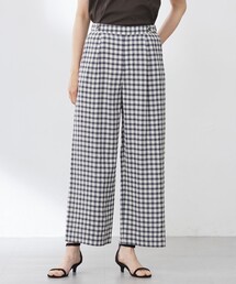 【洗える】アセVisギンガム イージー パンツ