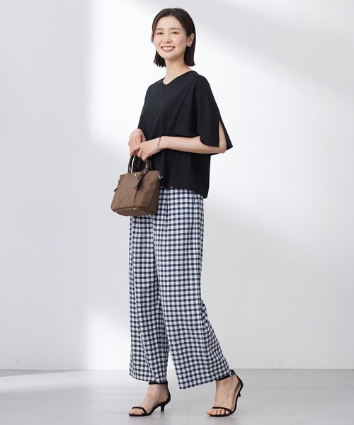 J.PRESS（ジェイプレス）の「【洗える】アセVisギンガム イージー パンツ（その他パンツ・レディース・ネイビー系5/グレー系5・7/11/9）」の8枚目の写真