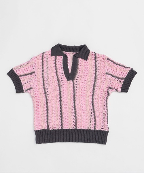 Striped Knit Shirt/ストライプニットシャツ【MAISON SPECIAL/メゾン