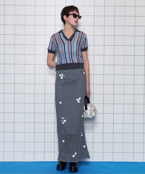 Striped Knit Shirt/ストライプニットシャツ【MAISON SPECIAL/メゾン