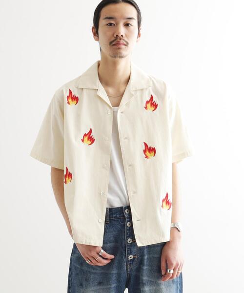 tk.TAKEO KIKUCHI(ティーケータケオキクチ)の「◆K’PJT by AYUTA 『炎刺繍シャツ』(シャツ/ブラウス・メンズ・ブラック系/ホワイト系3・03/02)」の11枚目の写真
