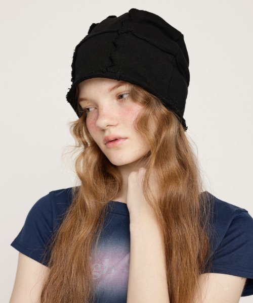 SLY(スライ)の「CRASH SWEAT BEANIE クラッシュ スウェット ビーニー(ニットキャップ/ビーニー・レディース・ブラック/カーキ・FREE)」の2枚目の写真