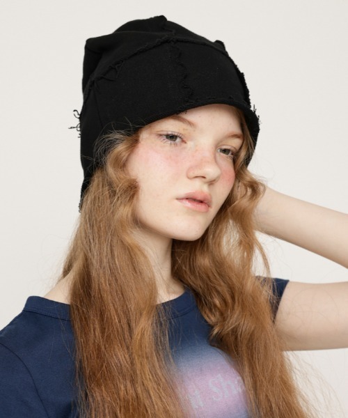 SLY(スライ)の「CRASH SWEAT BEANIE クラッシュ スウェット ビーニー(ニットキャップ/ビーニー・レディース・ブラック/カーキ・FREE)」の17枚目の写真