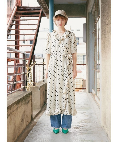 COEL（コエル）の「ドットフリルワンピース（ワンピース）」 - WEAR