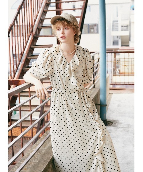 COEL（コエル）の「ドットフリルワンピース（ワンピース）」 - WEAR