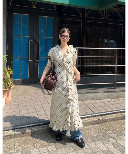 COEL（コエル）の「ドットフリルワンピース（ワンピース）」 - WEAR