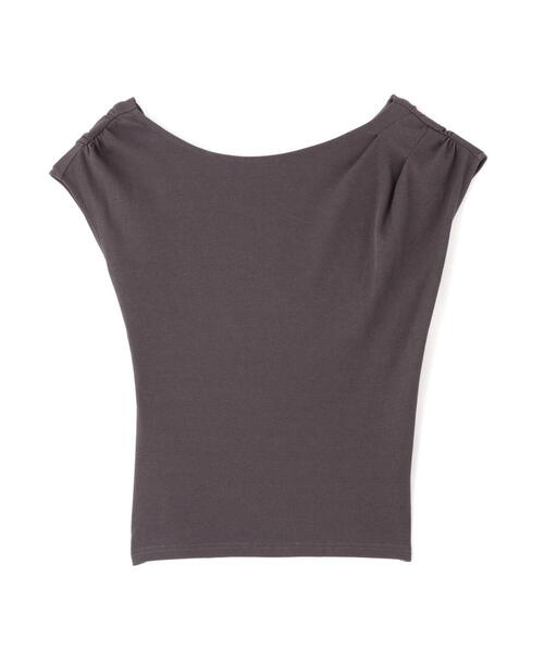 PROPORTION BODY DRESSING(プロポーションボディドレッシング)の「前後2wayアシメテレコ / 1215160404(Tシャツ/カットソー・レディース・ダークグレー/ホワイト/ブルー・FREE)」の4枚目の写真